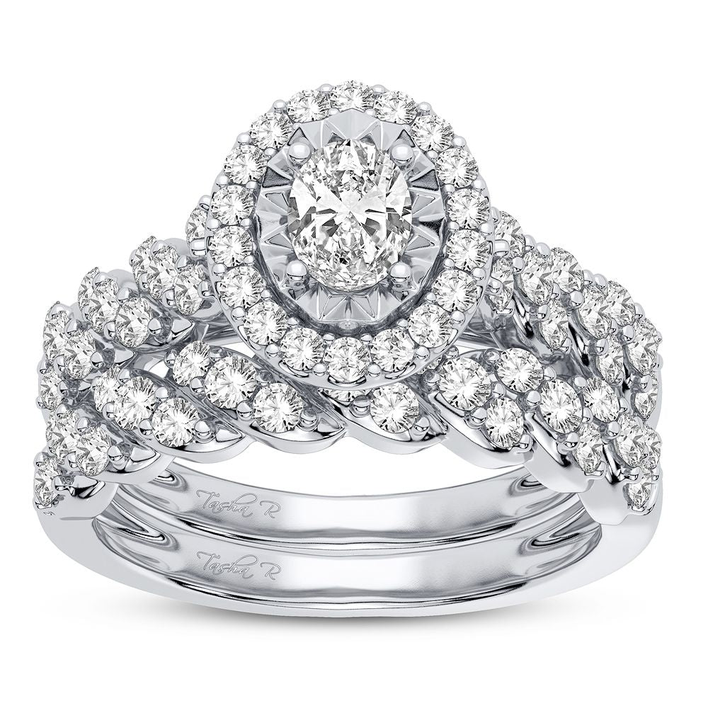 Brilliant 14k White Gold 1.33CT Lab Diamond Engagement Ring