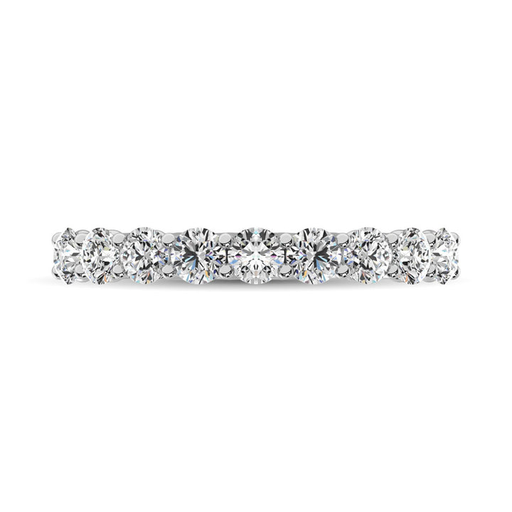 14K White Gold Diamond 1 Ct.Tw. 9 Stone Anniversary Band