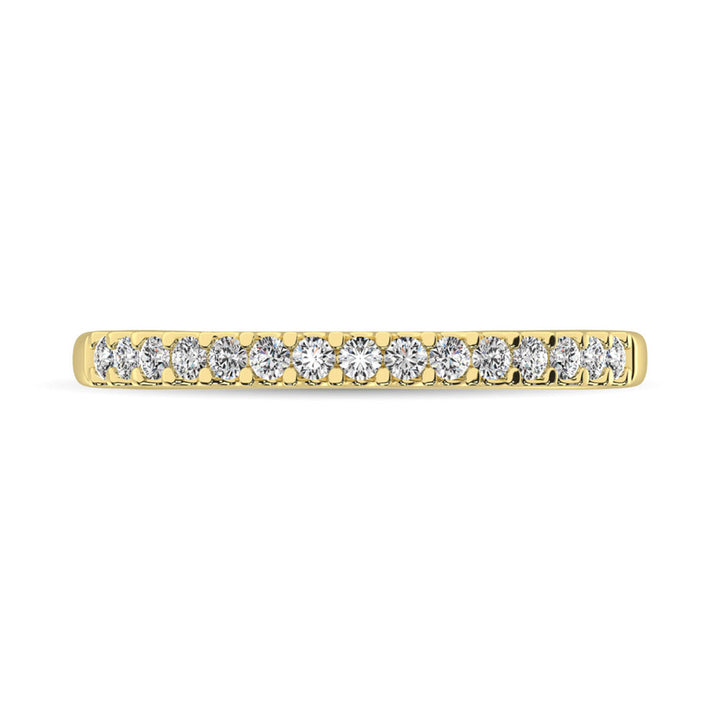 14K Yellow Gold Diamond 1/5 Ct.Tw. 9 Stone Anniversary Band
