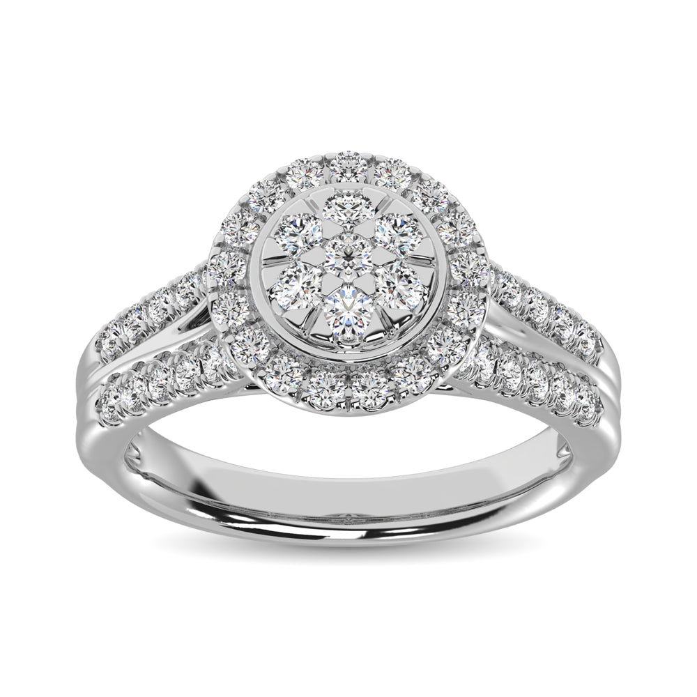 Diamond 1 Ct.Tw. Round Shape Engagement Ring in 10K White Gold