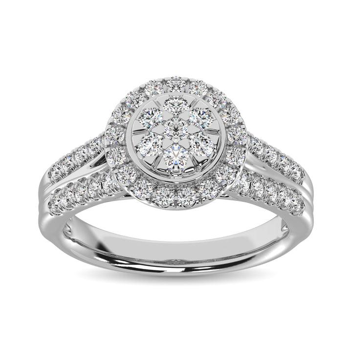 Diamond 1 Ct.Tw. Round Shape Engagement Ring in 10K White Gold