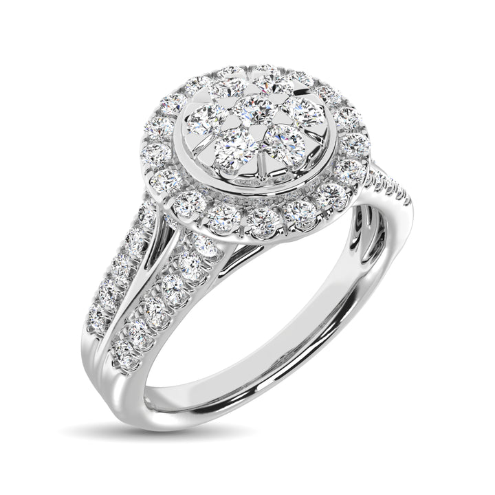 Diamond 1 Ct.Tw. Round Shape Engagement Ring in 10K White Gold