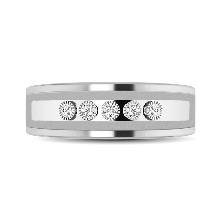 Diamond 1/6 Ct.tw 5 Stone Mens Band