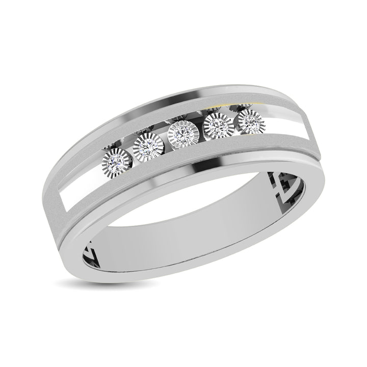 Diamond 1/6 Ct.tw 5 Stone Mens Band