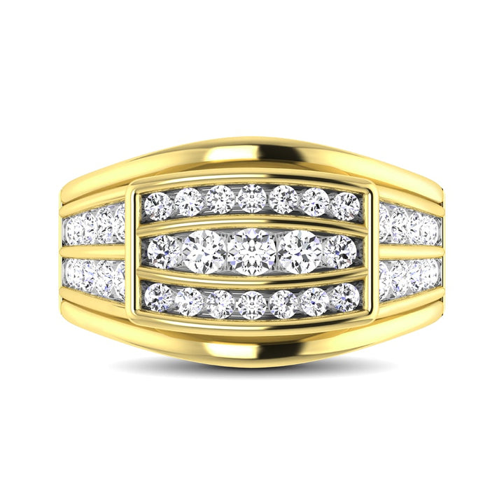 10K Yellow Gold 1 1/2 Ct.Tw. Diamond Mens Fashion Ring