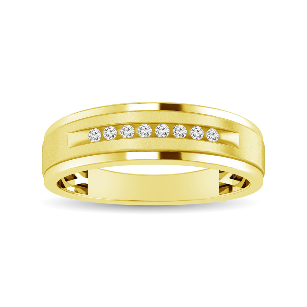 Mens 1/10 Ct.tw Diamond Band in 10K Yellow Gold