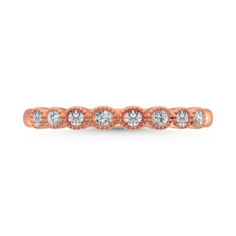 Diamond 1/6 Ct.Tw. Stack Band in 14K Rose Gold
