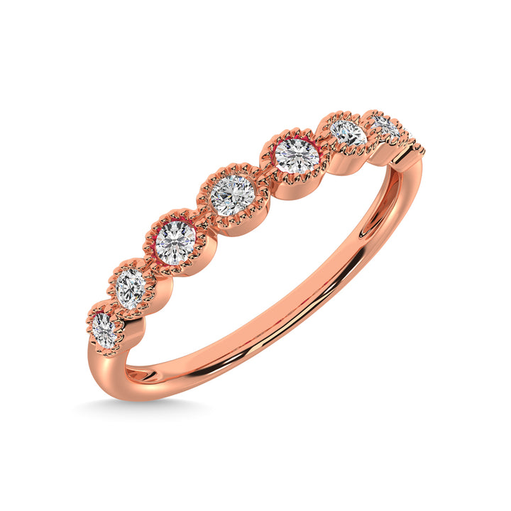 Diamond 1/6 Ct.Tw. Stack Band in 14K Rose Gold