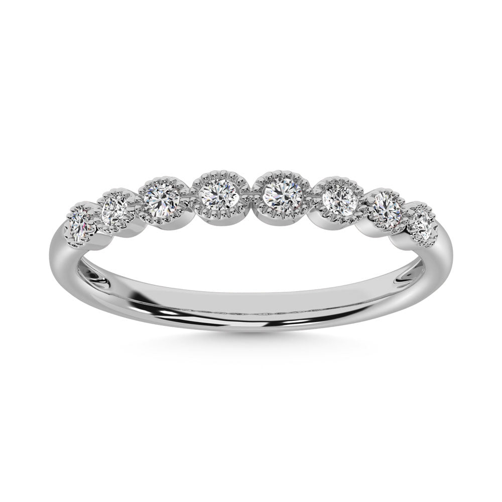 14 White Gold Diamond 1/6 Ct.tw Bubble stackable Band