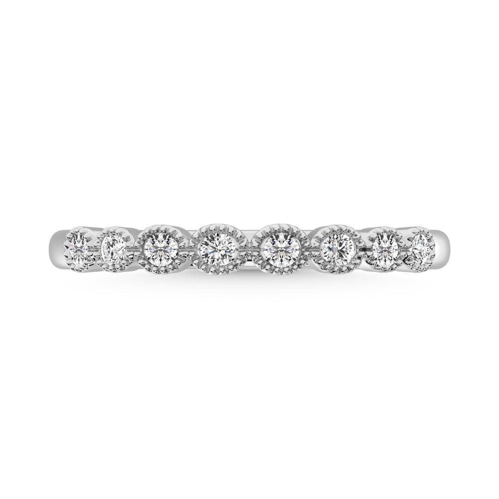 14 White Gold Diamond 1/6 Ct.tw Bubble stackable Band