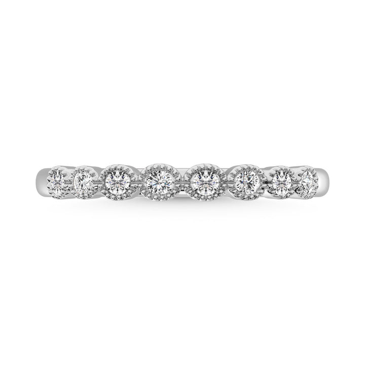 14 White Gold Diamond 1/6 Ct.tw Bubble stackable Band