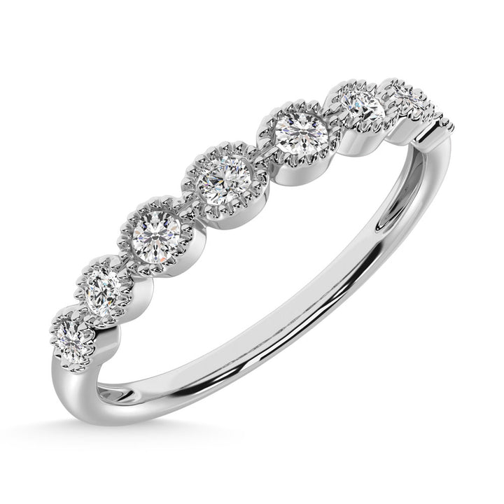 14 White Gold Diamond 1/6 Ct.tw Bubble stackable Band