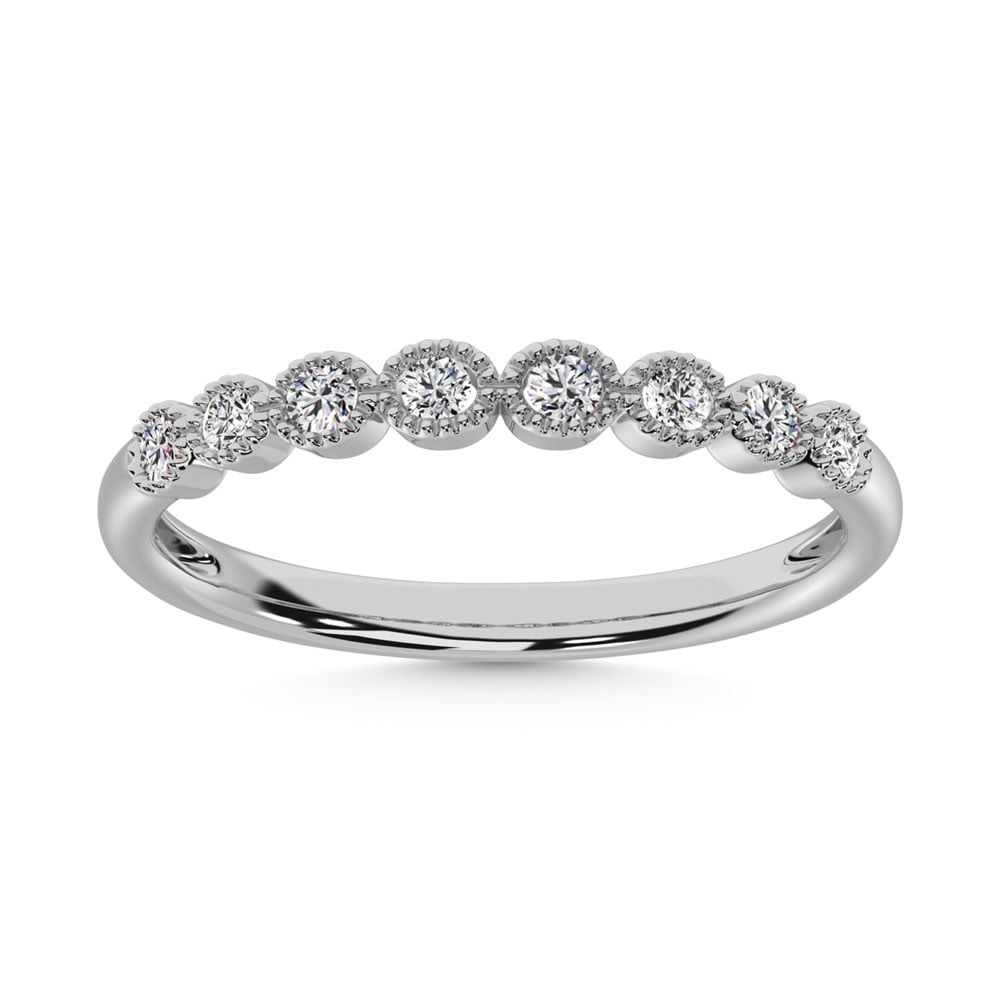 14 White Gold Diamond 1/6 ctw Bubble stackable Band