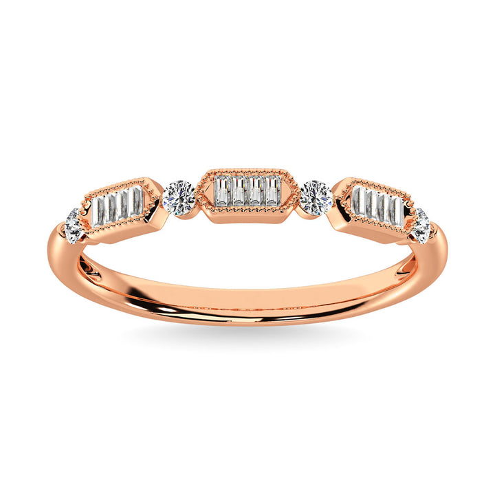 Diamond 1/5 Ct.Tw. Anniversary Band in 14K Rose Gold