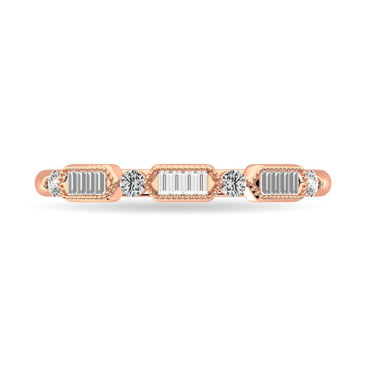 Diamond 1/5 Ct.Tw. Anniversary Band in 14K Rose Gold