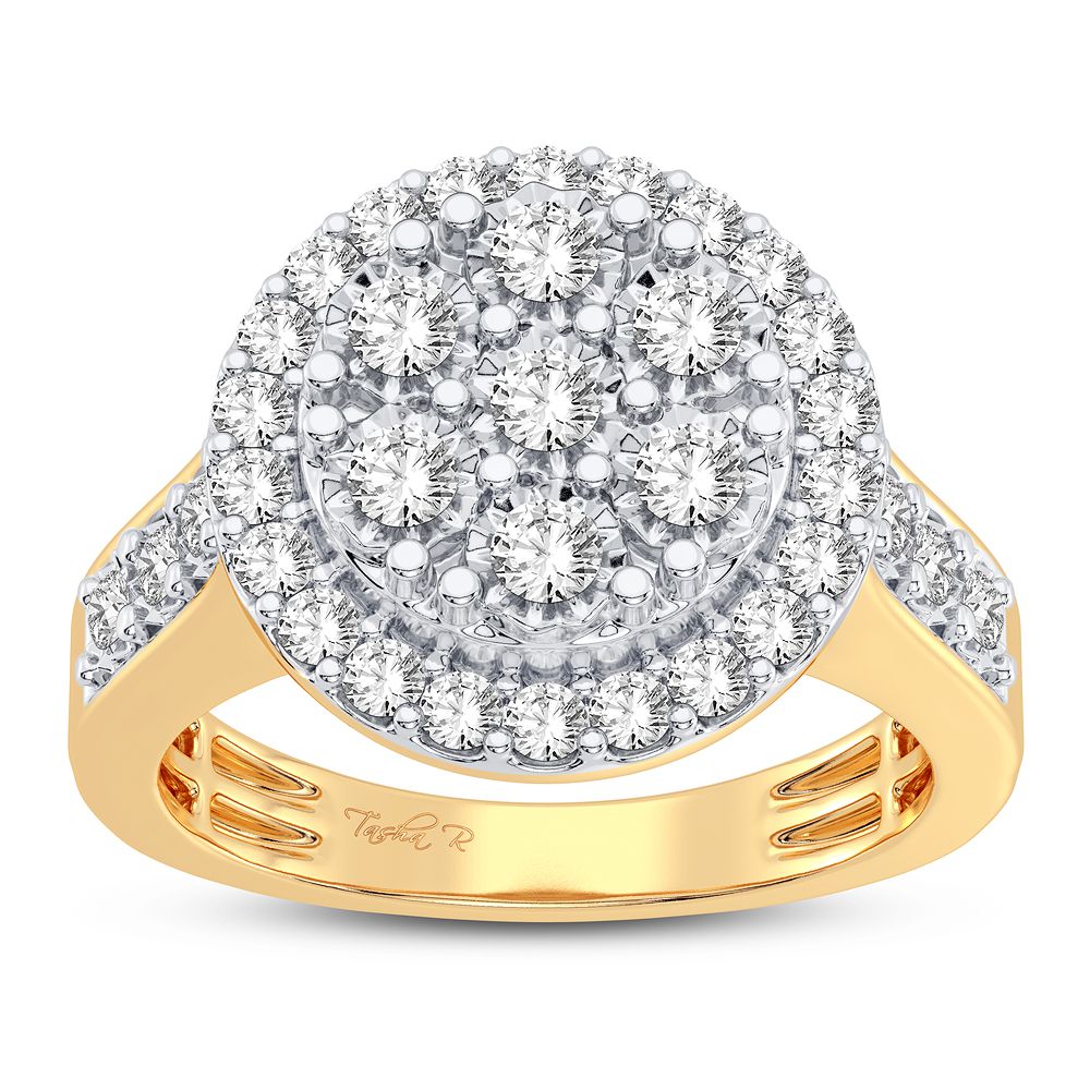 10k Yellow Gold Lab Diamond Womens Fashion Ring - 0.75CT