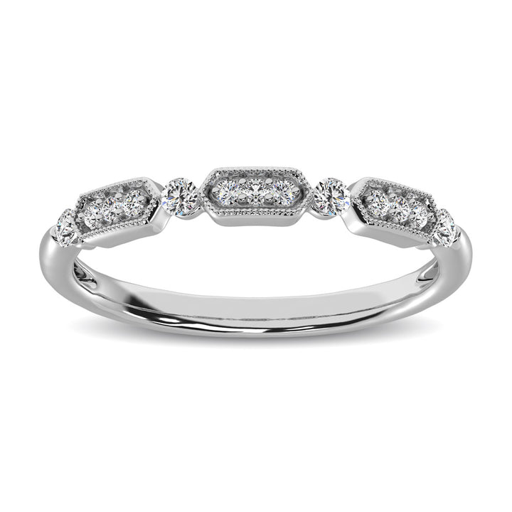 14K White Gold 1/6 Ct.tw Diamond Anniversary Ring