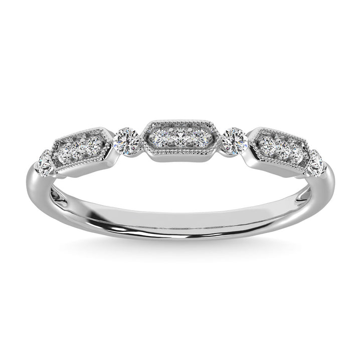 14K White Gold 1/6 Ct.tw Diamond Anniversary Ring