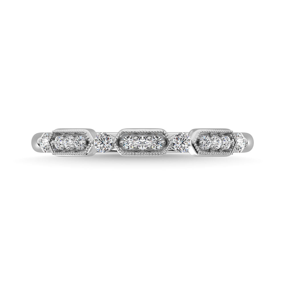 14K White Gold 1/6 Ct.tw Diamond Anniversary Ring