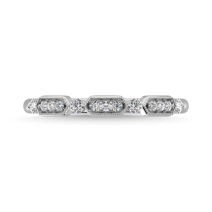 14K White Gold 1/6 Ct.tw Diamond Anniversary Ring