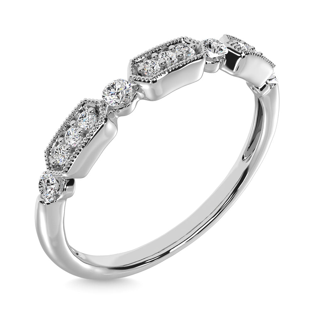 14K White Gold 1/6 Ct.tw Diamond Anniversary Ring