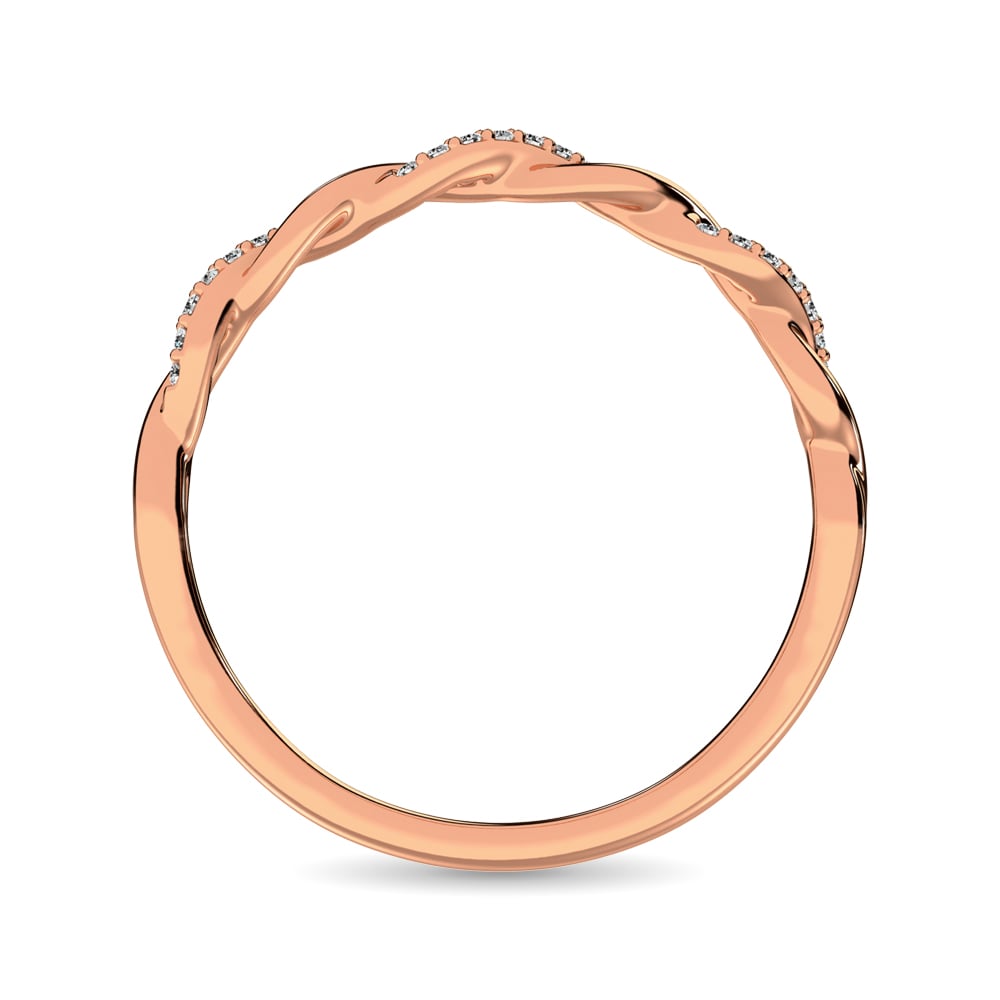 10K Rose Gold 1/20 Ct.tw Diamond Anniversary Band