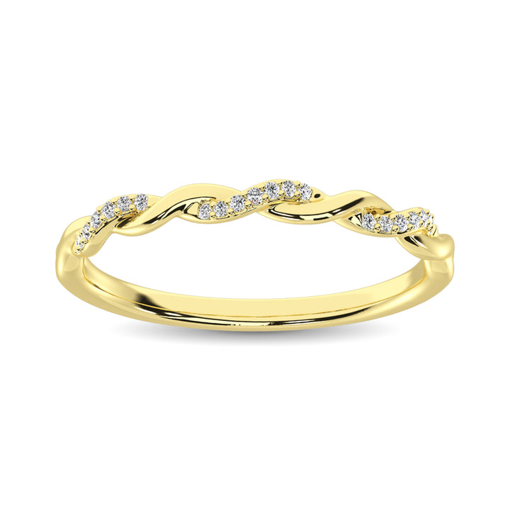 10K Yellow Gold 1/20 Ct.tw Diamond Anniversary Band