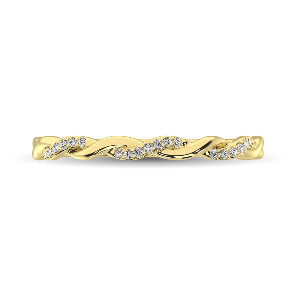 10K Yellow Gold 1/20 Ct.tw Diamond Anniversary Band