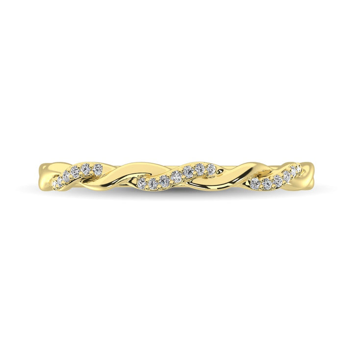 10K Yellow Gold 1/20 Ct.tw Diamond Anniversary Band