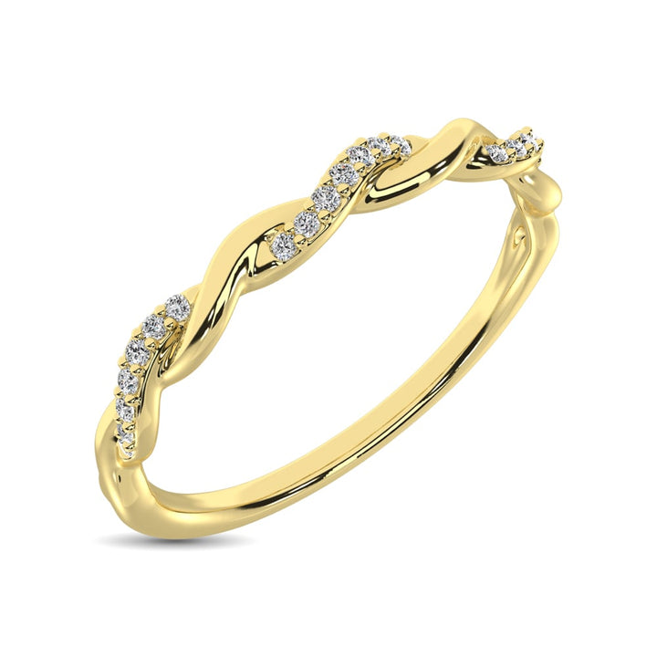 10K Yellow Gold 1/20 Ct.tw Diamond Anniversary Band