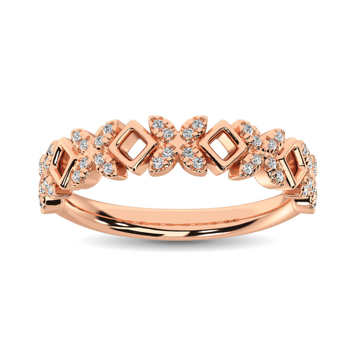 Diamond 1/5 Ct.Tw. Stack Band in 14K Rose Gold