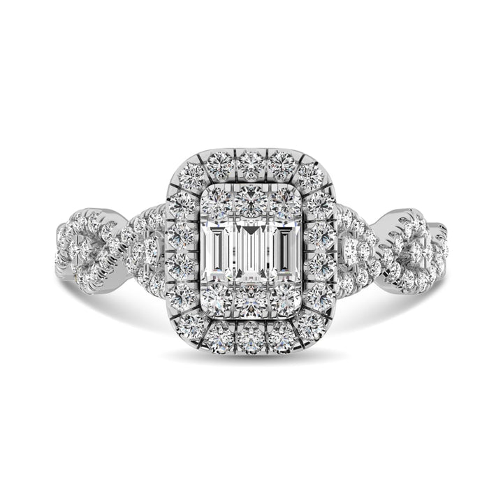 Diamond 1 Ct.Tw. Engagement Ring in 14K White Gold