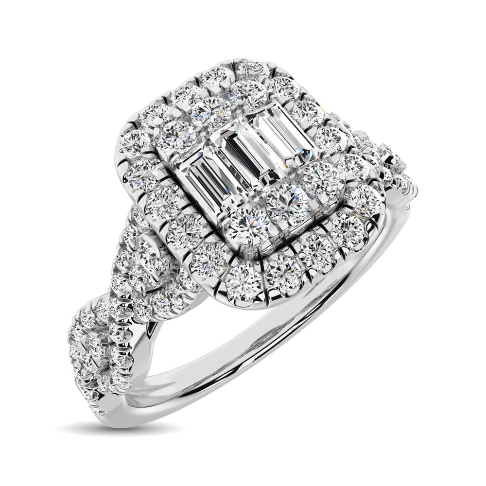 Diamond 1 Ct.Tw. Engagement Ring in 14K White Gold