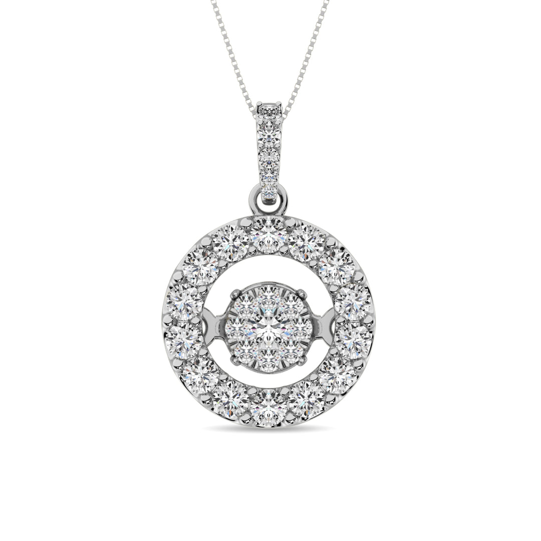 Diamond 1 Ct.Tw. Shimmering Pendant in 14K White Gold