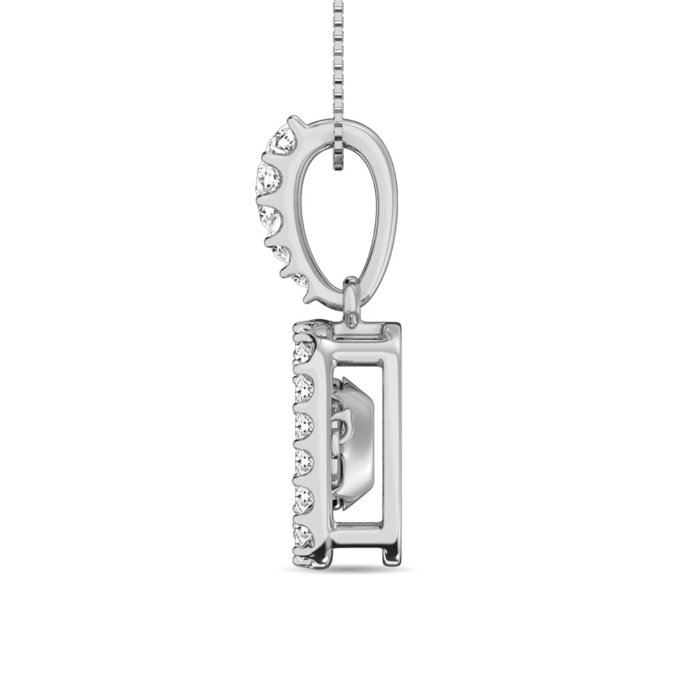 Moving Diamond 5/8 Ct.tw Pendant in 14K White Gold