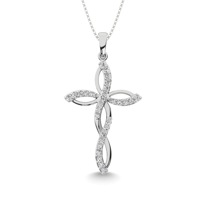 Diamond 1/5 Ct.Tw Twist cross Pendant