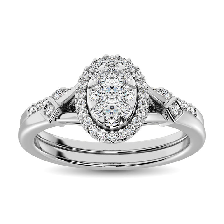 14K White Gold 1/2 Ct.tw Diamond Bridal Ring