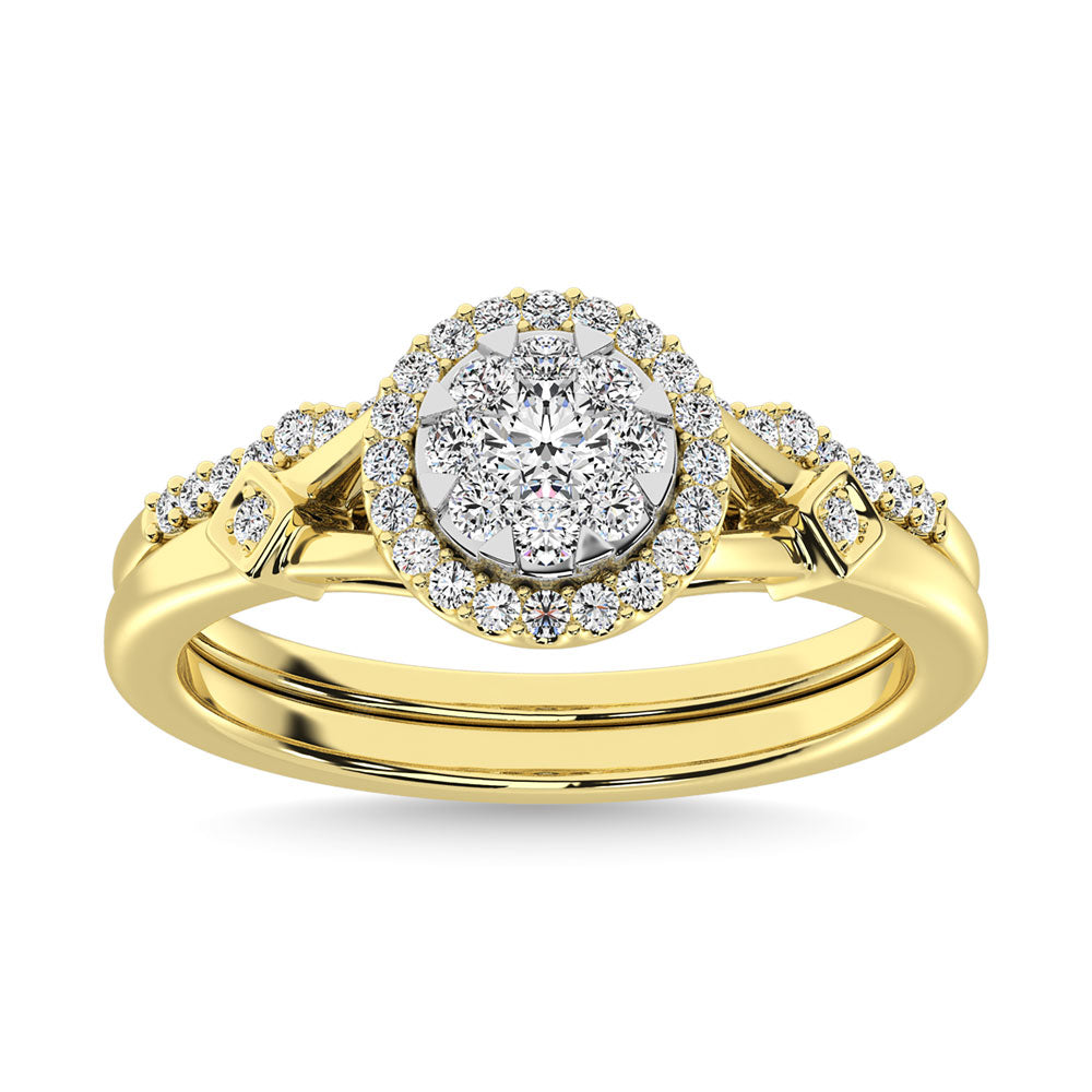 Diamond 1/2.Tw. Bridal Ring in 14K Yellow Gold