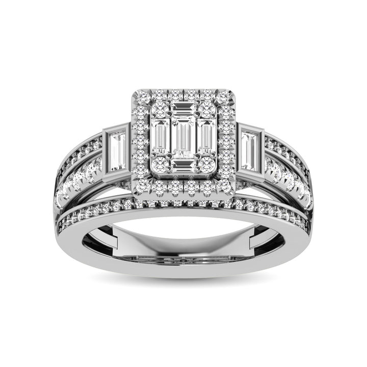 Diamond 1 Ct.Tw. Engagement Ring in 14K White Gold
