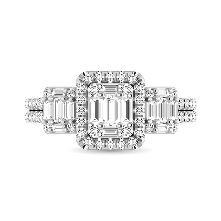 Diamond 1 Ct.Tw. Engagement Ring in 14K White Gold