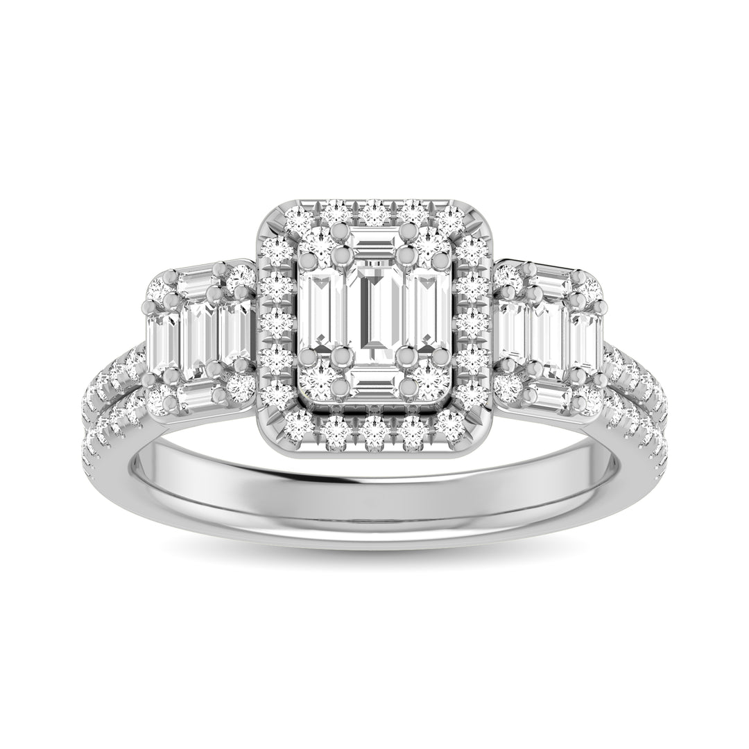 Diamond 1 Ct.Tw. Engagement Ring in 14K White Gold