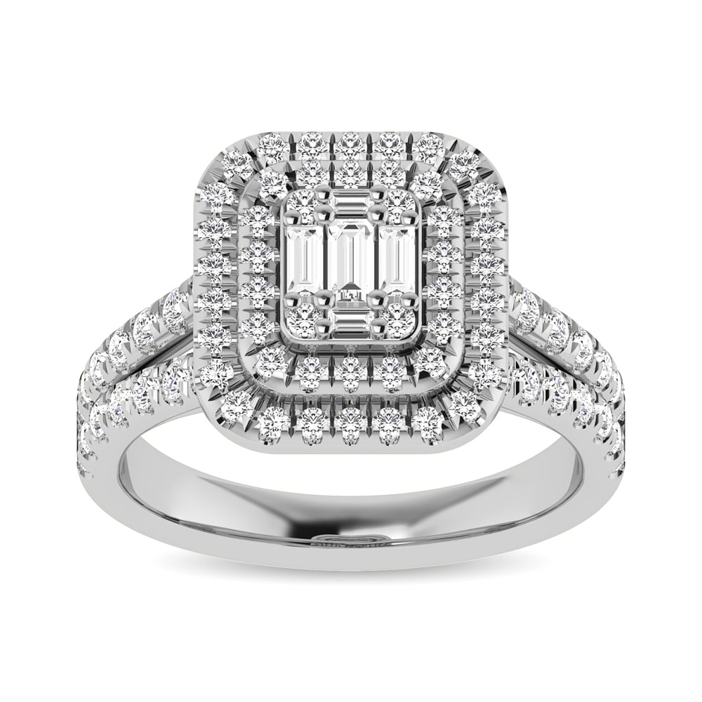 Diamond 1 Ct.Tw. Engagement Ring in 14K White Gold