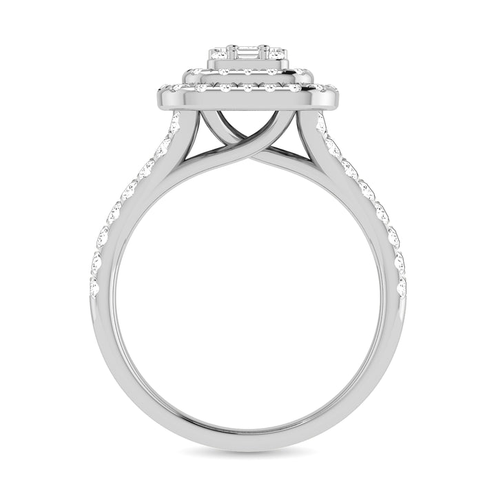 Diamond 1 Ct.Tw. Engagement Ring in 14K White Gold