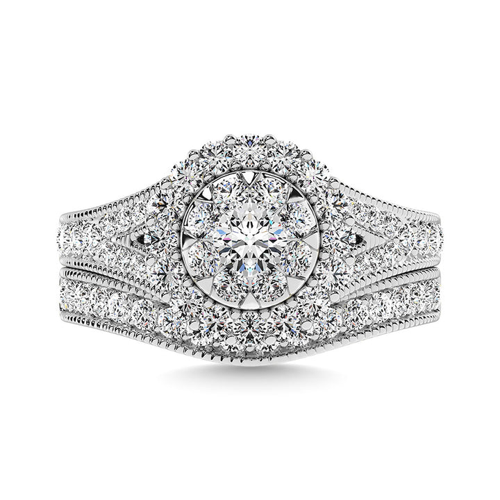 Diamond 1 1/2 Ct.Tw. Bridal Ring in 14K White Gold