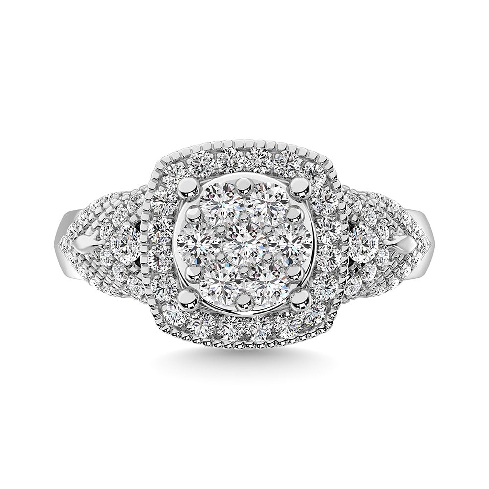 Diamond  1 Ct.Tw. Engagement Ring in 14K White Gold