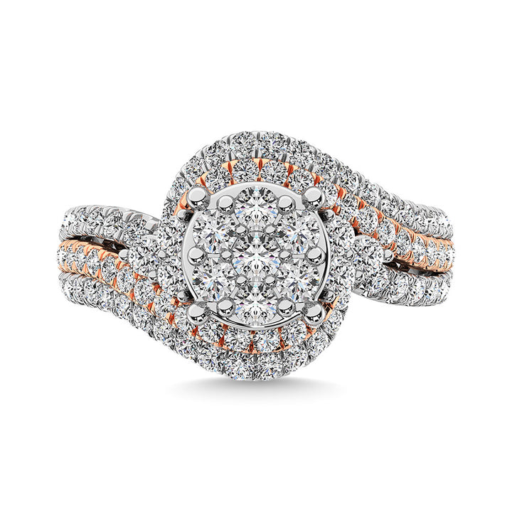 Diamond 1 1/2 Ct.Tw. Engagement Ring in 14K Two Tone Gold