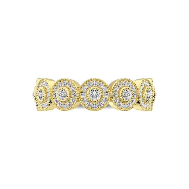 14K Yellow Gold 1/2 Ct.Tw. Diamond Stackable Band