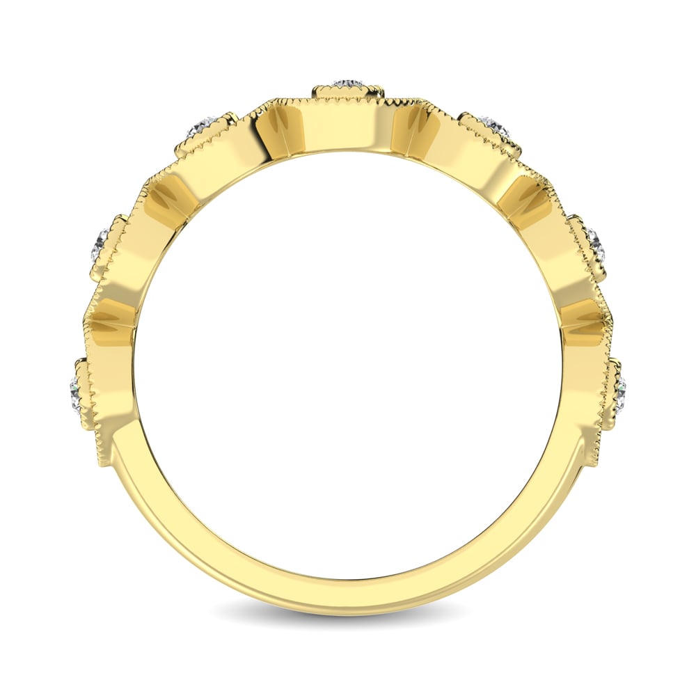 14K Yellow Gold 1/2 Ct.Tw. Diamond Stackable Band