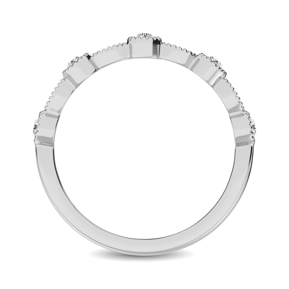 14K White Gold 1/6 Ct.tw Diamond Band
