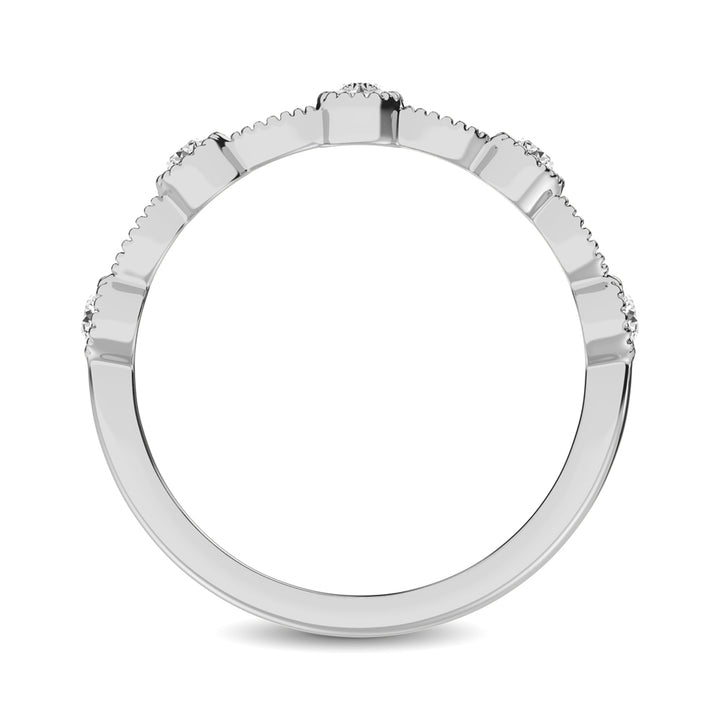 14K White Gold 1/6 Ct.tw Diamond Band